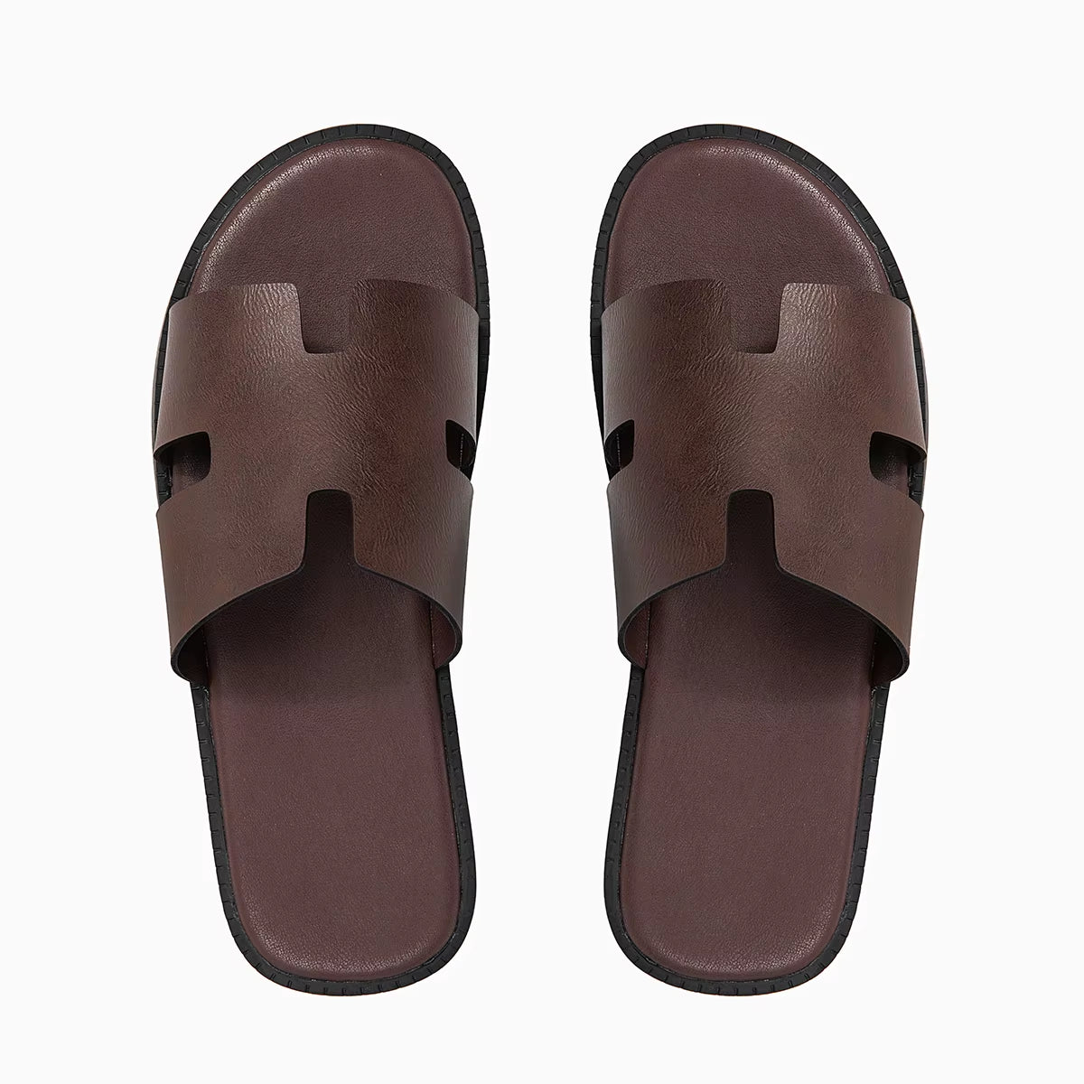 Signature H-Cut Leather Sandal.