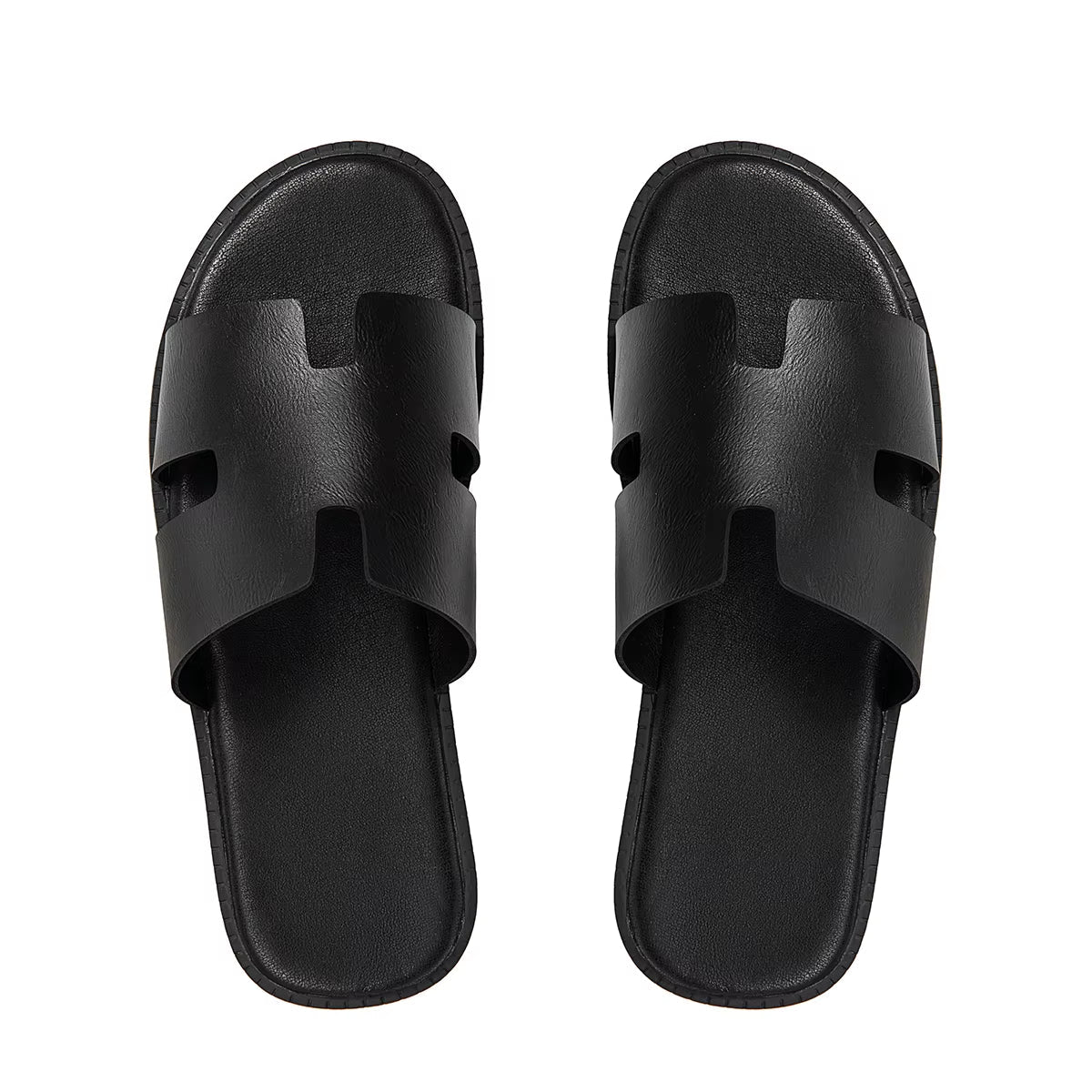 Signature H-Cut Leather Sandal.