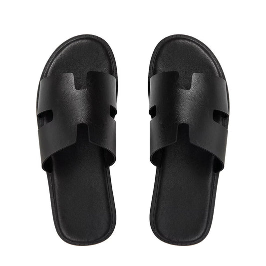 Signature H-Cut Leather Sandal.